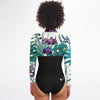 dos - Combi surf manches longues MITI caraco Orchidees Couleurs Lagon