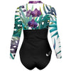dos 3d - Combi surf manches longues MITI caraco Orchidees Couleurs Lagon