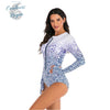 gauche - Combi Surf Manche Longue Push-Up BLEU CORAIL - Couleurs Lagon