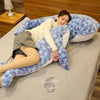 Couleurs Lagon - Jouet Peluche Oreiller Baleine Bleu 3D 50-110cm - exemple d'emploi coussin de lit