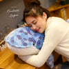Couleurs Lagon - Jouet Peluche Oreiller Baleine Bleu 3D 50-110cm - oreiller de bureau