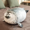 Couleurs Lagon - Jouet Peluche Réaliste Grands Phoques 30-130cm - gris