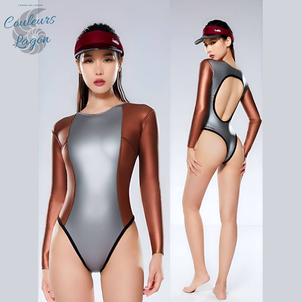 Combinaison Dos Nu Neoprene 2mm UPF50+ Manches Longues Peau Lisse
