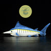 Couleurs Lagon - Jouet Peluche Réaliste Marlin Bleu 46cm 18in - vue gauche
