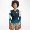 Combi surf manches longues MITI caraco Bleu Marine Couleurs Lagon
