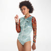 pose - Combi surf manches longues MITI caraco Gorgones II Couleurs Lagon
