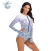 avant droit - Combi Surf Manche Longue Push-Up BLEU CORAIL - Couleurs Lagon