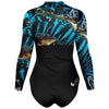 dos 3d - Combi surf manches longues MITI caraco Benitier Couleurs Lagon