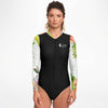 av - Combi surf manches longues MITI caraco Hibiscus Couleurs Lagon