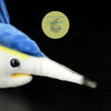Couleurs Lagon - Jouet Peluche Réaliste Marlin Bleu 46cm 18in - gros plan tête