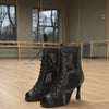 GG salle de danse - Chaussures de Danse Latine Noires à Talons Hauts – Modèle LUNA