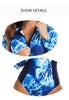 détails - Combi Surf Manche Longue Push-Up TieDye BLEU MARINE