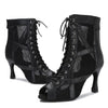 G D - Chaussures de Danse Latine Noires à Talons Hauts – Modèle LUNA