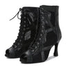 GG - Chaussures de Danse Latine Noires à Talons Hauts – Modèle LUNA