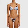 avant - Bikini Brésilien Floral Bleu Marron – Maillot de Bain Sexy et Confortable - Couleurs Lagon