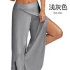 gris clair - Pantalon Bali large fluide taille basse femme S-5XL – Mode été plage balnéaire décontractée - Couleurs Lagon