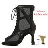 PU T6 cubain - Chaussures de Danse Latine Noires à Talons Hauts – Modèle LUNA - Couleurs Lagon