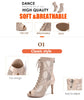 bottine haute qualite brillante - Chaussures de Danse Latine à Talons Hauts – Modèle LUNA II Brillant Outdoor - Couleurs Lagon