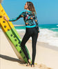 dos - Combinaison Intégrale Lycra Rashguard Manche Longue UPF50 AQUA BLUE - Couleurs Lagon