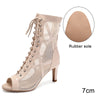 beige PU 7 styletto - Chaussures de Danse Latine à Talons Hauts – Modèle LUNA II Brillant Outdoor - Couleurs Lagon