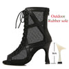 PU T9 cubain - Chaussures de Danse Latine Noires à Talons Hauts – Modèle LUNA - Couleurs Lagon