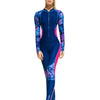 avant rose fond blanc - Combinaison Intégrale Lycra Rashguard Manche Longue UPF50 FLUO - Couleurs Lagon