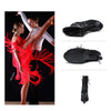 ballet - Chaussures de Danse Latine à Talons Hauts – Modèle LUNA II Noir Rouge - Couleurs Lagon