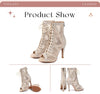 blanc - Chaussures de Danse Latine à Talons Hauts – Modèle LUNA II Strass Styletto Noir - Couleurs Lagon