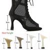 talon haut - Chaussures de Danse Latine Noires à Talons Hauts – Modèle LUNA - Couleurs Lagon