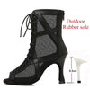 PU T8.5 styletto - Chaussures de Danse Latine Noires à Talons Hauts – Modèle LUNA - Couleurs Lagon