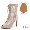 beige nubuck 9.5 styletto - Chaussures de Danse Latine à Talons Hauts – Modèle LUNA II Brillant Outdoor - Couleurs Lagon