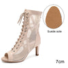 beige nubuck 7 styletto - Chaussures de Danse Latine à Talons Hauts – Modèle LUNA II Brillant Outdoor - Couleurs Lagon