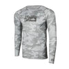 camo gris - Couleurs Lagon - Chemise de Pêche Respirante Lycra Manches Longues UV50+ CAMOUFLAGE OCEAN PELAGIC