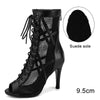 noir nubuck 9.5 styletto - Chaussures de Danse Latine à Talons Hauts – Modèle LUNA II Brillant Outdoor - Couleurs Lagon