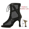 PU T7.5 cubain - Chaussures de Danse Latine Noires à Talons Hauts – Modèle LUNA - Couleurs Lagon