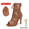 rubber marron 9.5 styletto - Chaussures de Danse Latine à Talons Hauts – Modèle LUNA II Strass Styletto Noir - Couleurs Lagon