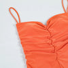 détail orange sur table - Couleurs Lagon - Monokini Sexy Dos Nu et Bretelles Ajustable Unicolor BLACKBIRD