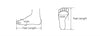 mesures des pieds - Chaussures de Danse Latine à Talons Hauts – Modèle LUNA II Brillant Outdoor - Couleurs Lagon