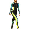 avant droite jaune fond blanc - Combinaison Intégrale Lycra Rashguard Manche Longue UPF50 FLUO - Couleurs Lagon