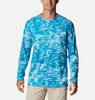 Couleurs Lagon - Chemise de Pêche Respirante Lycra Manches Longues UV50+ COLUMBIA PFG - surface bleu lagon