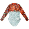 dos a plat - Combi surf manches longues MITI caraco Gorgones II Couleurs Lagon