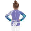 dos fond blanc - Lycra Manche Longue UPF50 Enfant 2-7 Lavande - Couleurs Lagon
