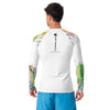 Couleurs Lagon - Lycra Rashguard Homme UV50+ BLANC FLORALE HIBISCUS