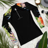 Couleurs Lagon - Lycra Rashguard Homme UV50+ NOIR FLORALE HIBISCUS II