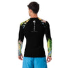 Couleurs Lagon - Lycra Rashguard Homme UV50+ NOIR FLORALE HIBISCUS II