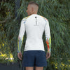 Couleurs Lagon - Lycra Rashguard Homme UV50+ BLANC FLORALE HIBISCUS II