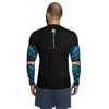 dos - Lycra Compression Homme UV50+ NOIR Manchette Benitier Bleu 2 - Couleurs Lagon