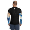 dos - Lycra Compression Homme UV50+ NOIR Manchette Ocean - Couleurs Lagon