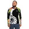 Couleurs Lagon - Lycra Rashguard Homme UV50+ NOIR FLORALE HIBISCUS