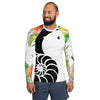 Couleurs Lagon - Lycra Rashguard Homme UV50+ BLANC FLORALE HIBISCUS